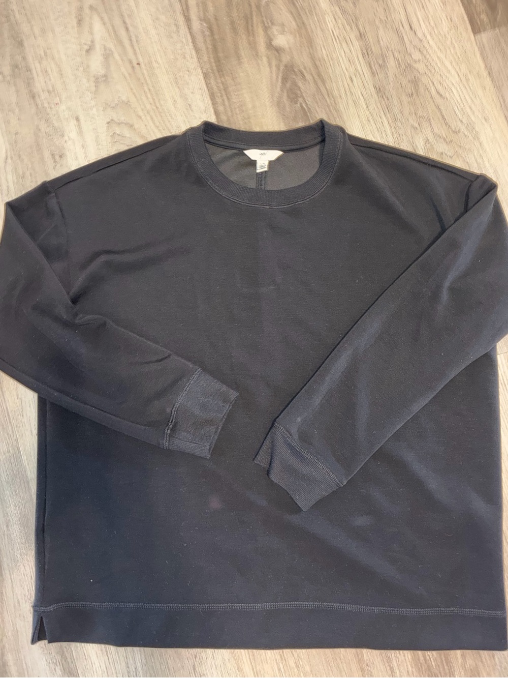 Women’s Black Up! Crewneck Sweatshirt - Minimal Long Sleeve